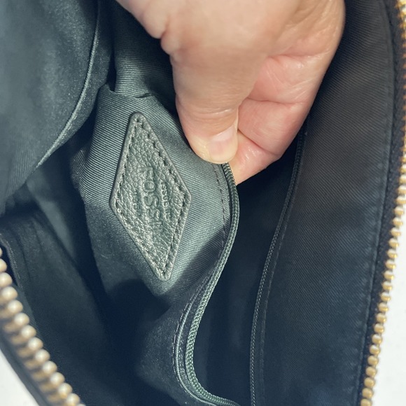 Fossil Women's Leather Crossbody Bag Hunter Green Key - Picture 8 of 8